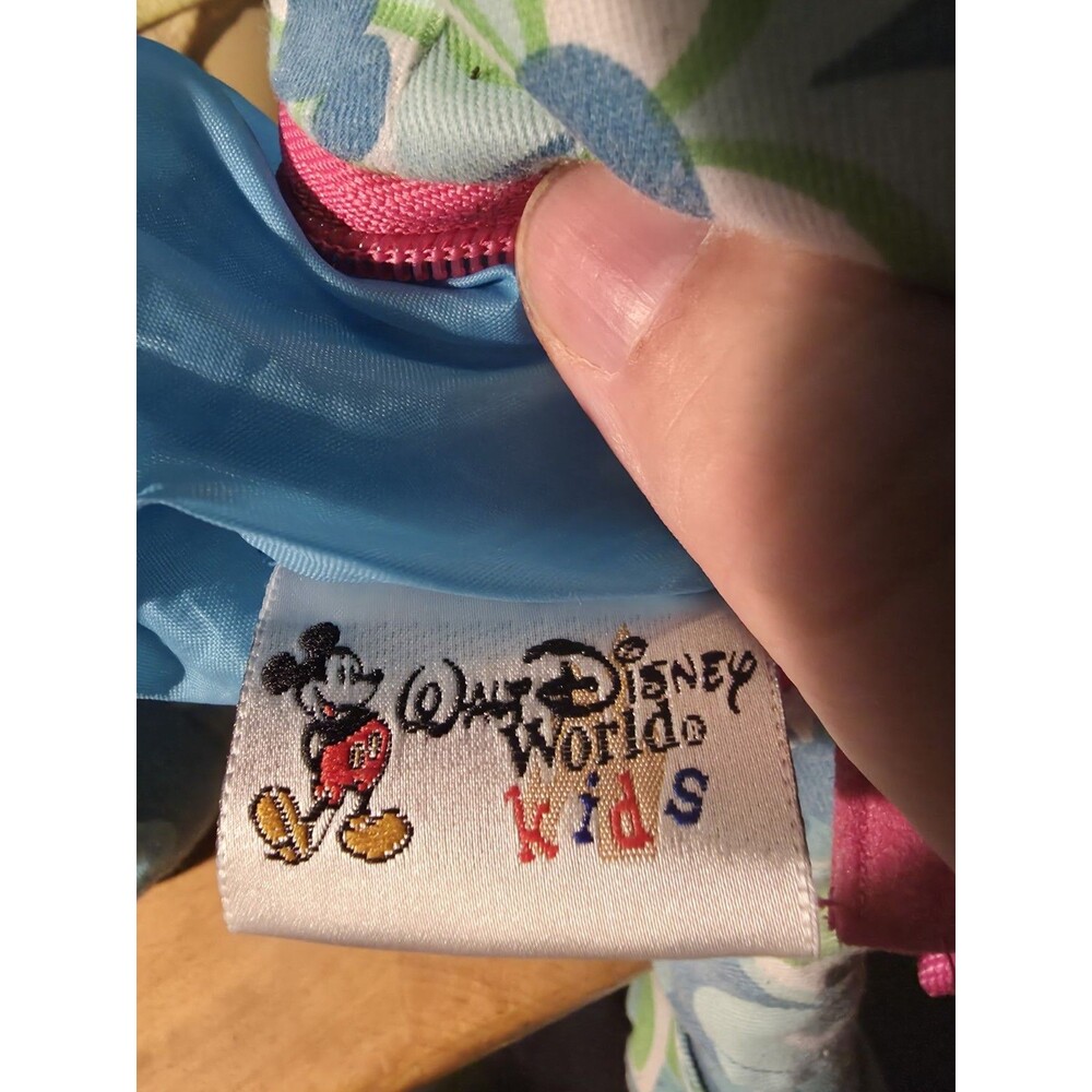 Walt Disney World Kids Mickey Mouse Backpack Blue Flowers - Picture 2 of 3